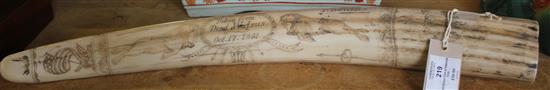 Reproduction scrimshaw tusk